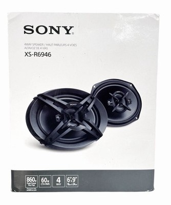 Sony 4-Way 6X9'' Speakers XS-R6946 860W Max Per Pair 60W RMS Super Tweeter
