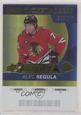 2021 Credentials 2020-21 Debut Ticket Access Yellow 206/249 Alec Regula #120 o1h