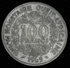 Pièce De Monnaie De 100 Francs 1969, Banque Des États D'Afrique De L'Ouest