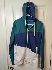 Divided by H M Zip Up Jacket Hoodie Womens Mens Unisex Blue Green Medium
