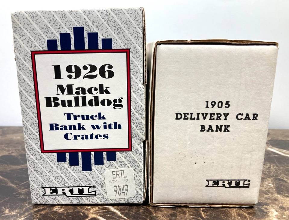 Lot 2 ERTL Coast To Coast Hardware Diecast Mack Bulldog Truck Delivery Car Bank - Image 4 of 4