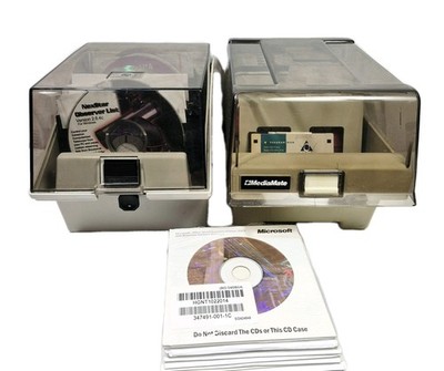 Vintage MediaMate Storage Dividers & PC Software Media Lot, Floppy Disk & Cds
