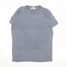 Unisex Adults UK Size L Tommy Hilfiger Blue Basic T-Shirt