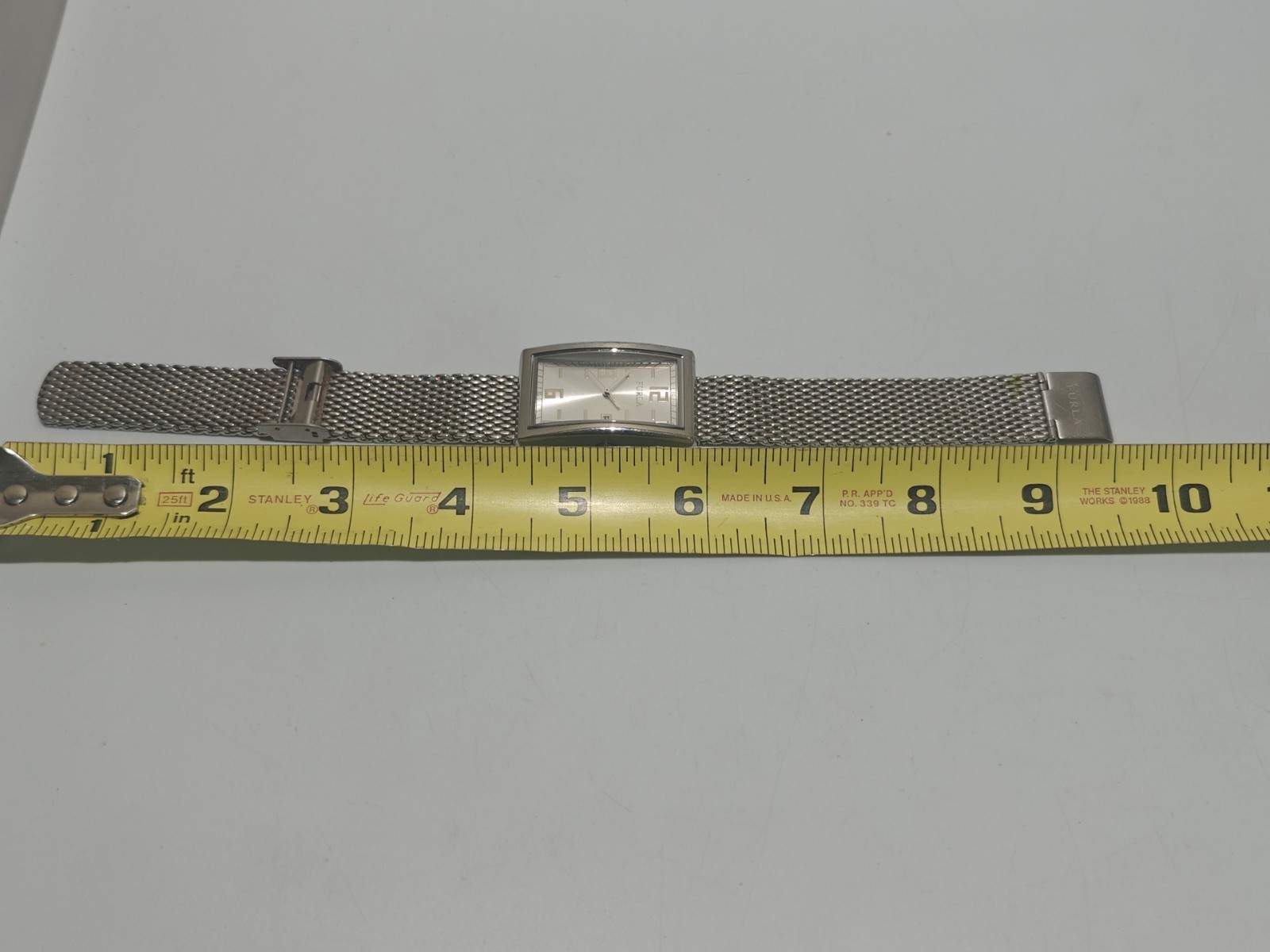 Furla Women's Silver Rectangular Analog Watch w/ … - image 16