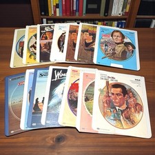 Vintage RCA SelectaVision CED Videodisc Lot Of 14 John Wayne Westerns James Bond