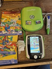 LeapFrog LeapPad2 Explorer Green Tablet W/ Stylus Sleeve 2 Games Leap Reader