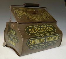 Antique Fancy Lunchbox Tin: Sensation Cut Plug Smoking Tobacco, P Lorillard Co