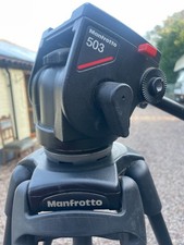 Manfrotto 525MVB tripod legs with 503HDV fluid head incl. Manfrotto Bag (Black)