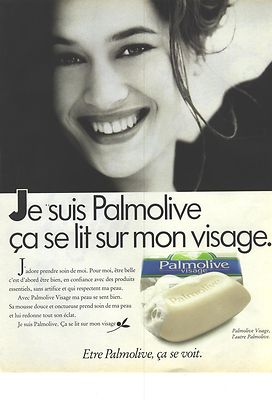 REKLAME WERBUNG 1990 PALMOLIVE Seife liest sich auf meinem Gesicht