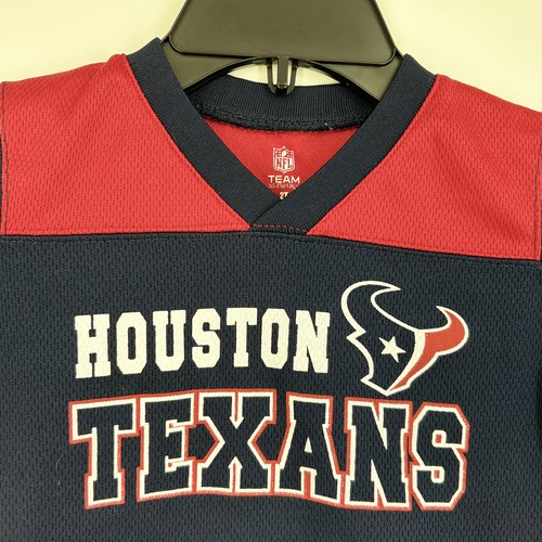 NFL Team Apparel Toddler Size 2T V-Neck Shirt Jersey Houston Texans Red Blue SS - Picture 2 of 7