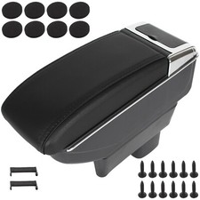 ARMLEHNE AUFBEWAHRUNGSBOX SCHWARZES ECO-LEDER+ EINBAUSATZ FÜR SUZUKI SWIFT 05-