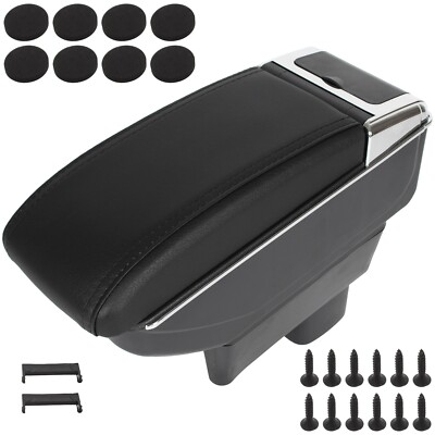 ARMLEHNE AUFBEWAHRUNGSBOX SCHWARZES ECO-LEDER+ EINBAUSATZ FÜR SUZUKI SWIFT 05-