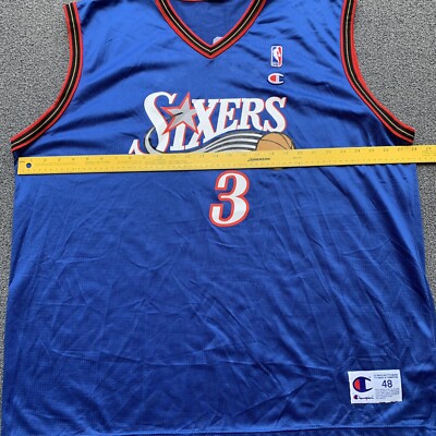 Vintage Philadelphia Sixers Allen Iverson Champion NBA