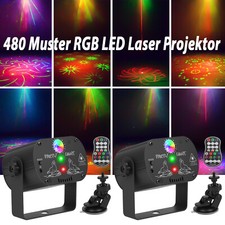480 Muster Lichteffekt RGB LED Laser Projektor Party DJ Disco Lichteffekte Show