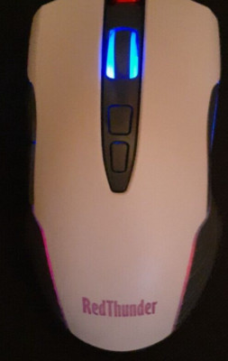 Red Thunder Wireless Mouse With Dongle Receiver**SCRATCHES