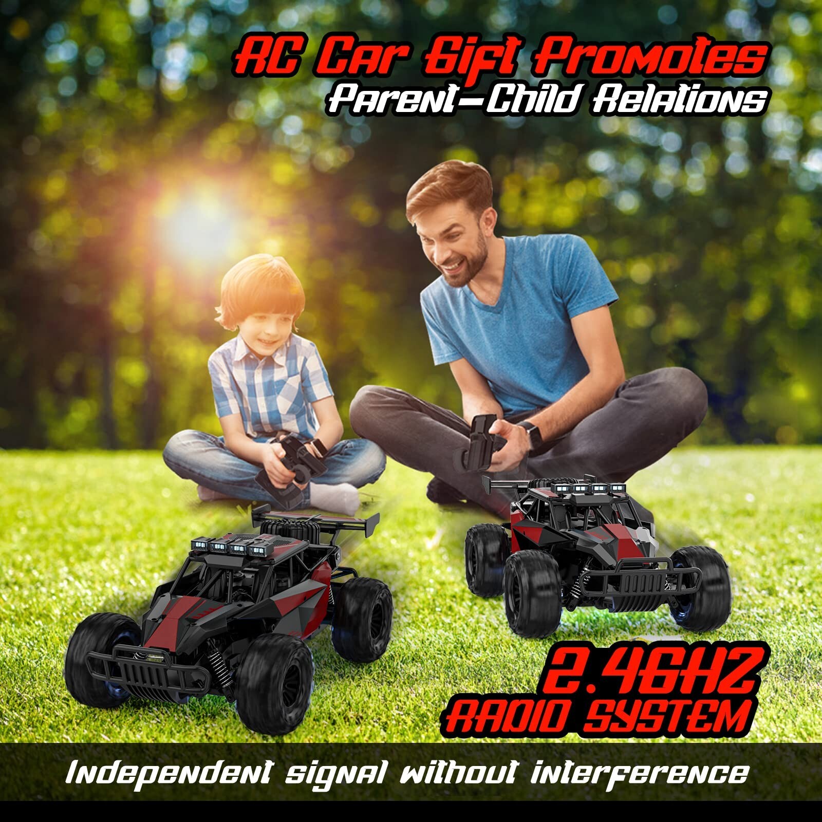 BLUEJAY Remote Control Car, 2.4GHz High Speed 33KM/H RC Cars Toys, 1:12 Monst...