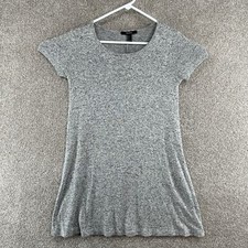 Forever 21 Women's Dress Size Small Gray Short Sleeve Shift Pullover