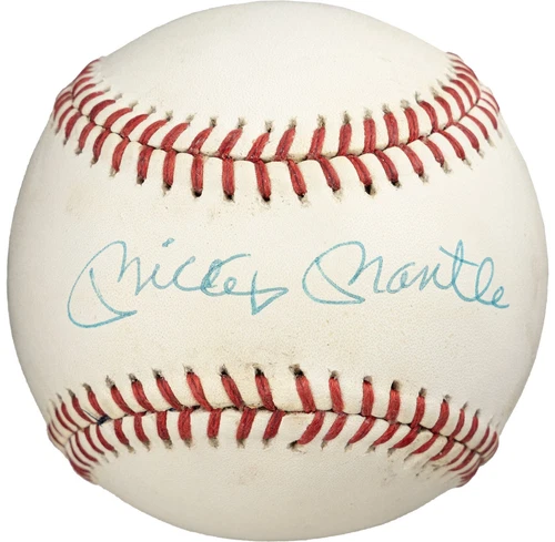 MICKEY MANTLE SIGNED BASEBALL HALL OF FAME YANKEES! BECKETT FULL LOA MINT BAS 9