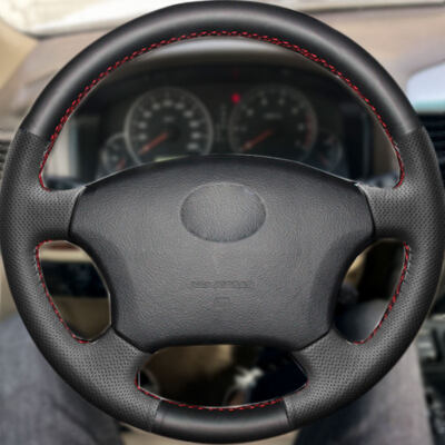 Perforated Leather Steering Wheel Cover For Toyota Land Cruiser Prado 120 04-09