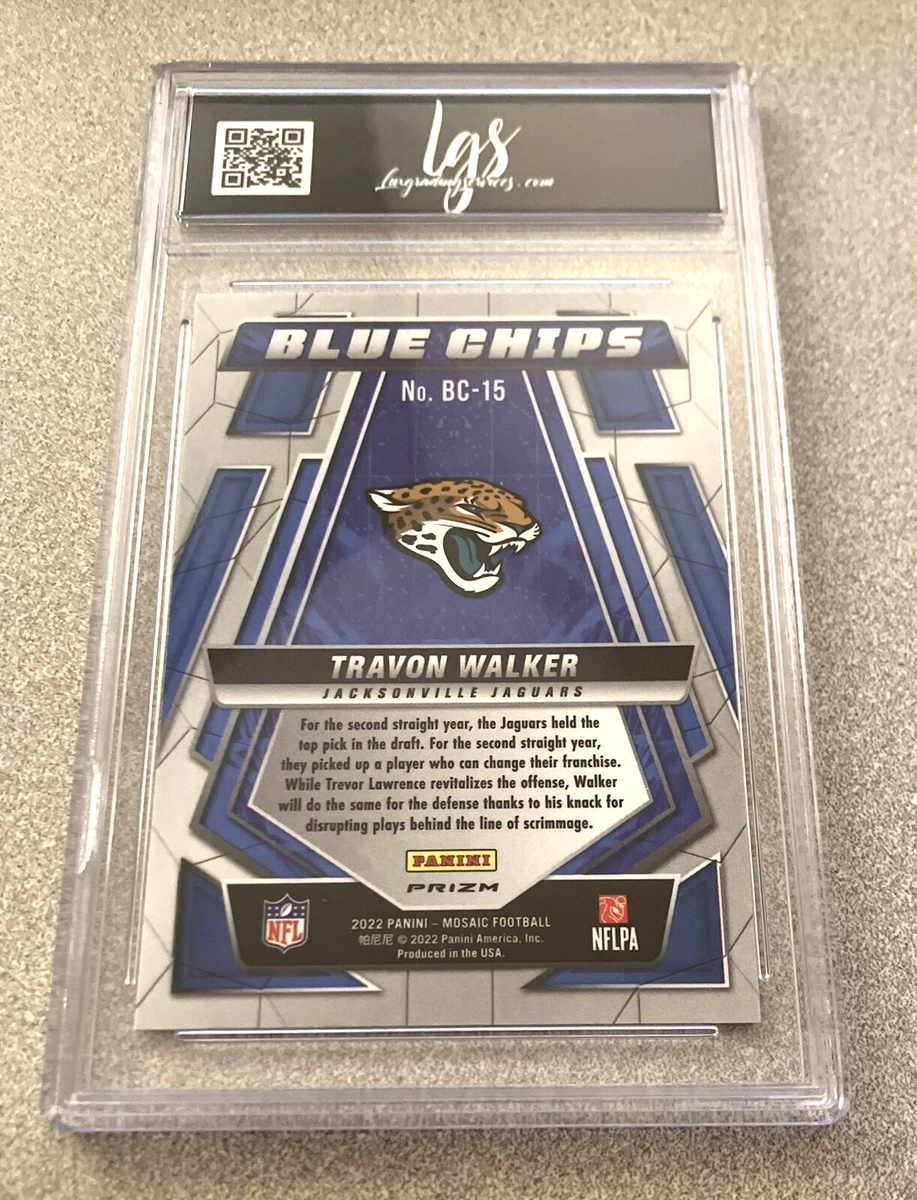 2022 Panini Mosaic Blue Chips RC Silver Prizm #BC-15 Travon Walker