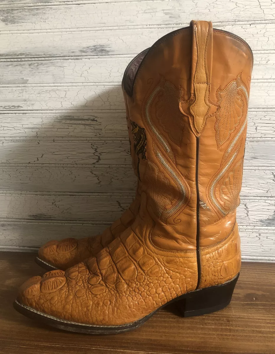 El General Men's Exotic Alligator Western Cowboy Boots Size 26.5