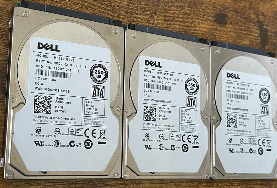 T7YWV Dell 250GB 7200RPM SATA 3Gbps 16MB Cache 2.5-inch Internal Hard Drive - Image 2 of 4