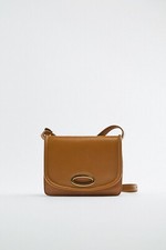 BORSA A TRACOLLA ZARA MARRONE 100% PELLE DI CAPRA NUOVA CON ETICHETTE PREZZO DI ACQUISTO £69,99