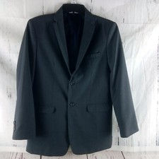Izod Boys 18R Polyester Blend 2 Button Charcoal Gray Suit Blazer Jacket