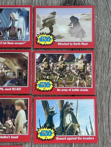 Star Wars Red Cards 2004 Topps Heritage Lot of 10 - Afbeelding 3 van 24