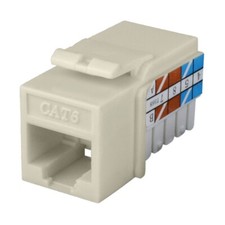 Construct Pro Cat6 RJ-45 Keystone Jack Almond