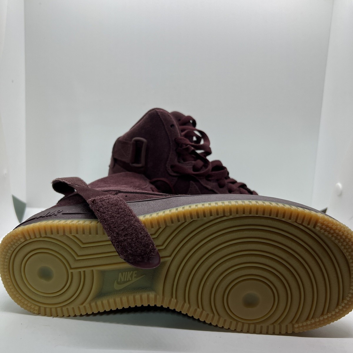 Nike Air Force High LV8 AF1 GS Size 6Y Burgundy Crush Sneakers USED/no Box