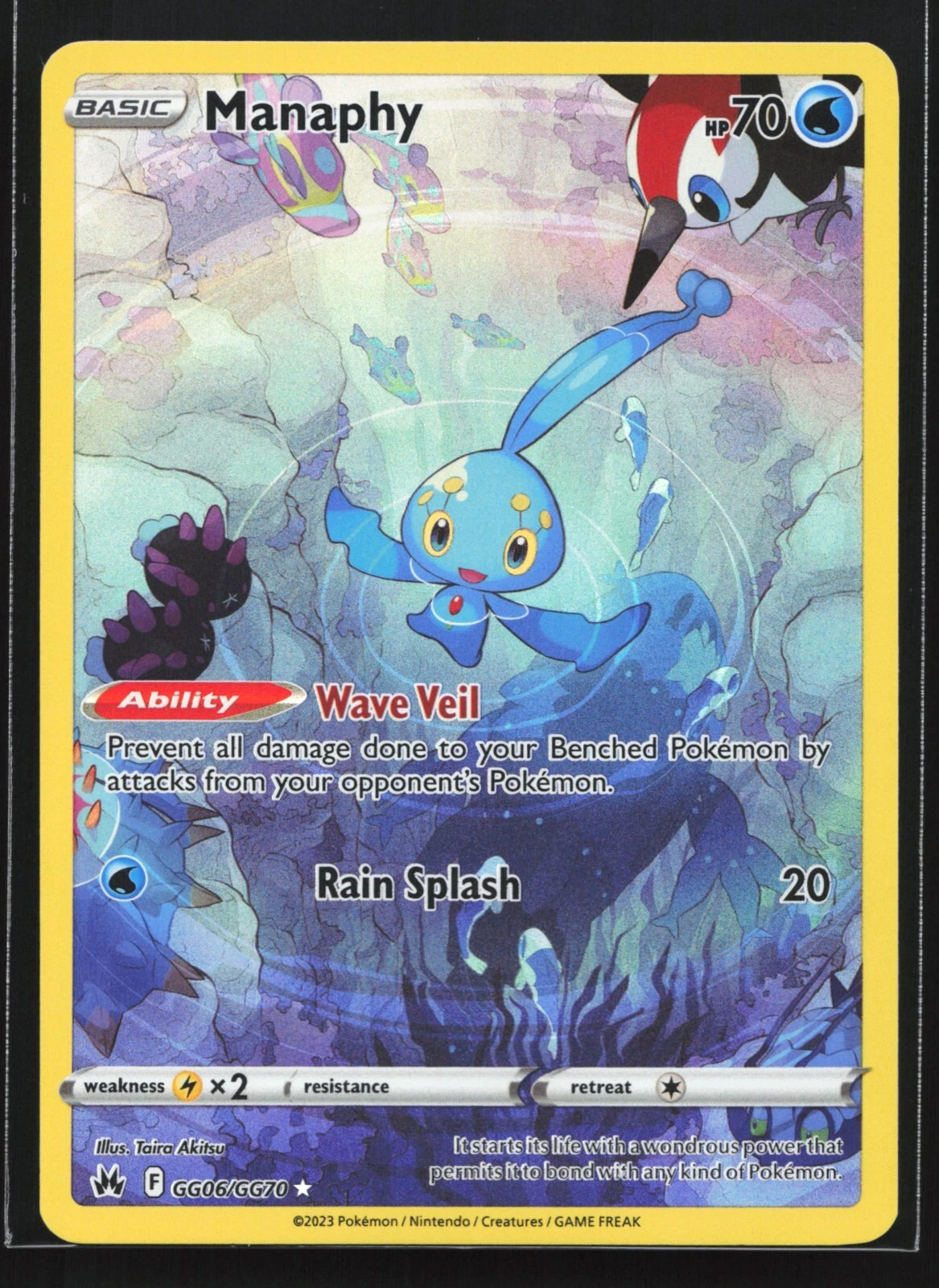 Pokemon Manaphy GG06 Crown Zenith Galarian Gallery Ultra Rare Holo NM