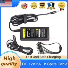 DC 12V 5A Power Supply CCTV Security Camera DVR 8 Split Swann Lorex Defender