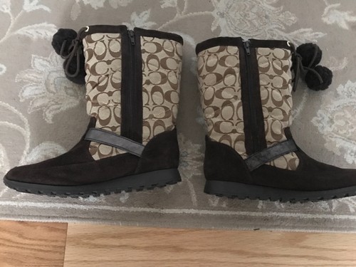 Coach Juniper Women's BROWN Winter Boots Sz 8 B (1287) - Picture 5 of 9