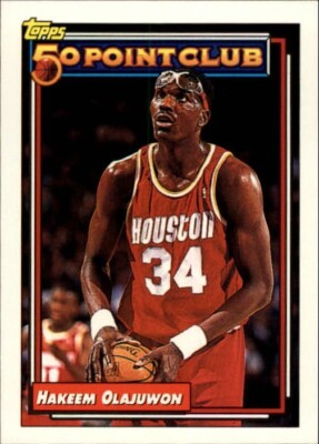 Hakeem Olajuwon-Houston Rockets-1992-93 Topps 50 Point Club #214