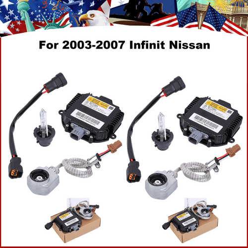 2 Set Xenon Headlight Ballast HID Module w/ D2S Bulb For 2003-14 Infinit Nissan