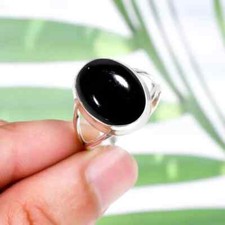 Black Onyx Ring 925 Sterling Silver Band Statement Ring Handmade Ring All Size