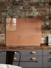 Laura Ashley Glass Splashback Copper Heat Resistant Toughened Kitchen Hob Back