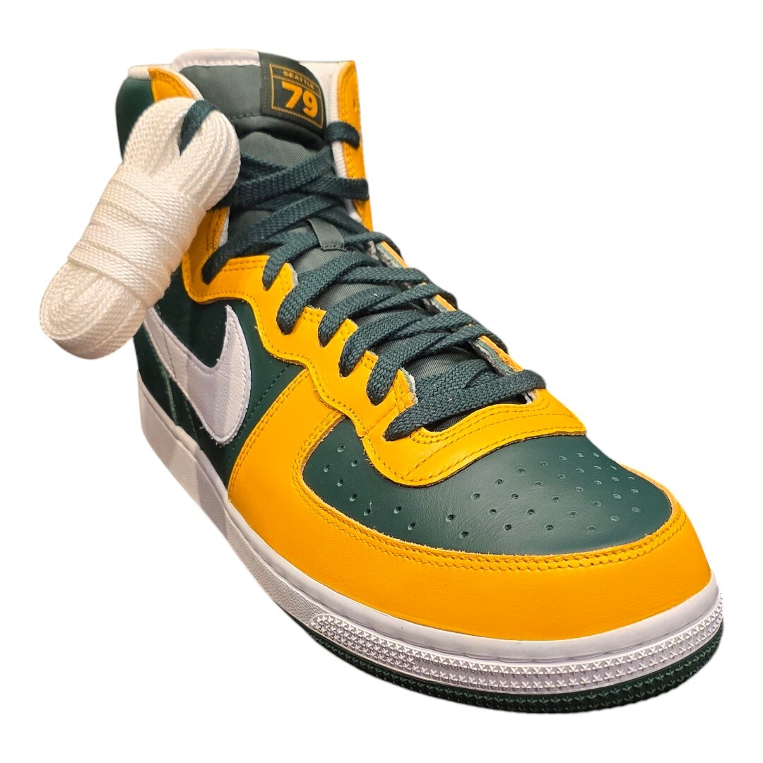 シューズ(男性用) TERMINATOR HIGH SEATTLE 28cm NWT Nike Terminator High Seattle Green Yellow Sneaker Mens