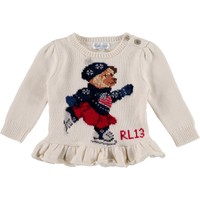 Baby Girl Peplum Jumper By Ralph Lauren 3/6m Fairisle Skating Bear (68cm) Baby Girl Peplum Jumper By Ralph Lauren 3/6m Fairisle Skating Bear (68cm)