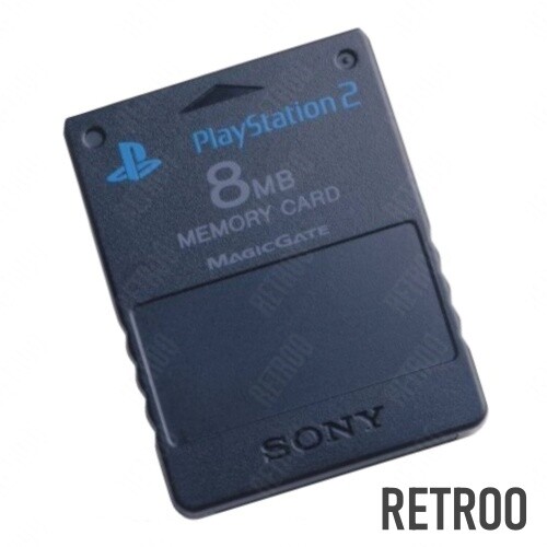 Sony PlayStation2 Official 8MB Memory Card Black PS2 Retro Gaming SCPH-1020 UK - Picture 1 of 2
