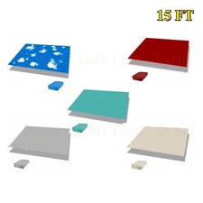 15' Sun Shade Sail Straight Edge Waterproof UV Garden Patio Yard Canopy Cover