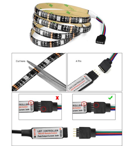 TV Backlight RGB LED Strip 5050 Waterproof 5V USB LED Tape String Bias lighting - Picture 9 of 15