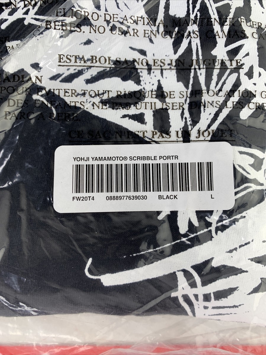 Supreme Yohji Yamamoto Scribble Portrait Black & White Logo