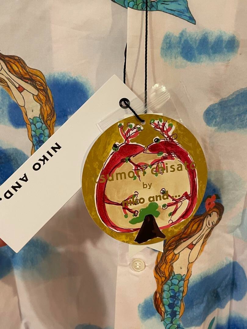 Tsumori Chisato nico and Open Collar short sleeve mermaid pattern