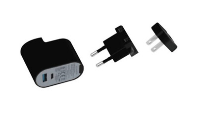 BootDoc HoTronic Recharger Ladegerät EU US Stecker und USB A & USB C 5 V, 3,0 A