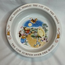 Vintage 80's 1984 Avon Hey Diddle Diddle Baby's Keepsake Bowl Ceramic