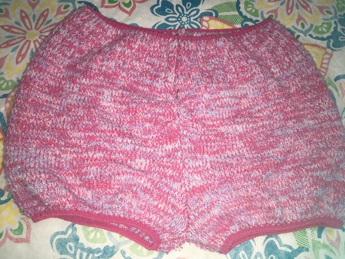 Girls Sz M L Capezio Pink Purple Sweater Knit Dance Shorts Guc