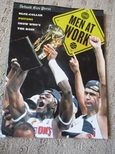 2004 NBA Basketball Champion Detroit Pistons Men At Work Commemorative Book *