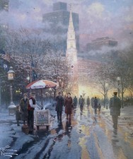 Boston Celebration 2005 Thomas Kinkade Fridge Magnet 3''x3.75'' NEW